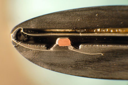 image of capacitor foil edge
